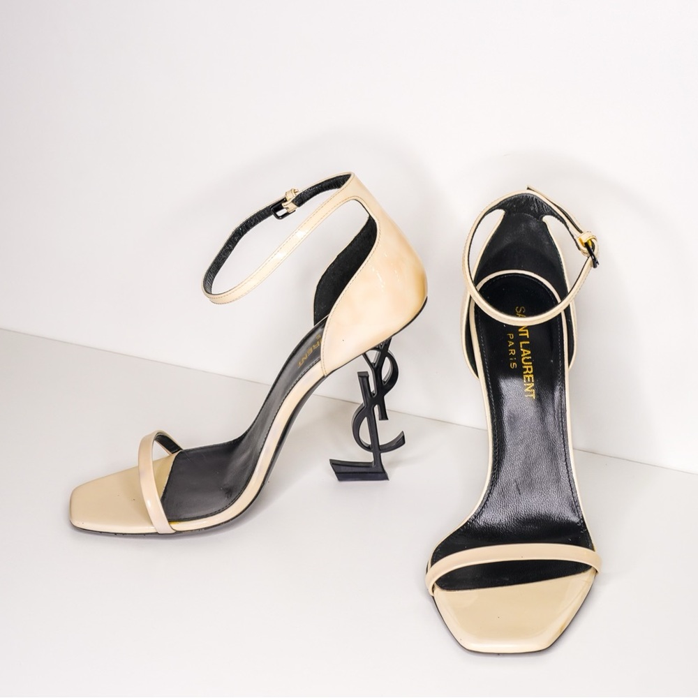 YSL cream colored heels